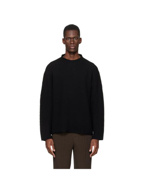 ISSEY MIYAKE Black Rustic Knit Sweater