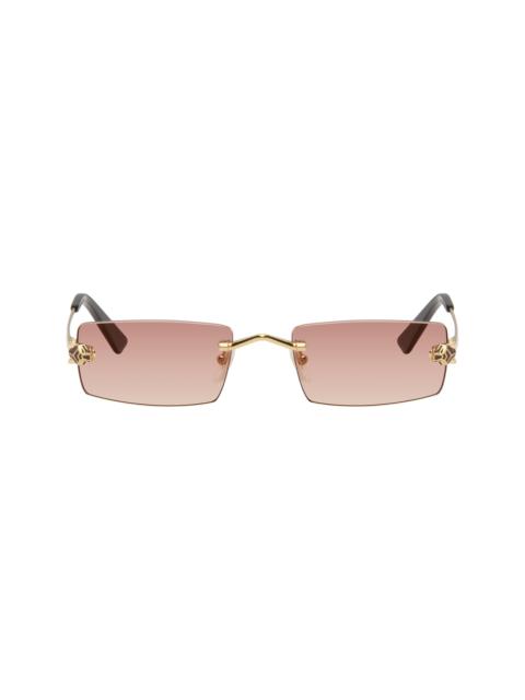 Cartier Gold 'Panthère de Cartier' Sunglasses