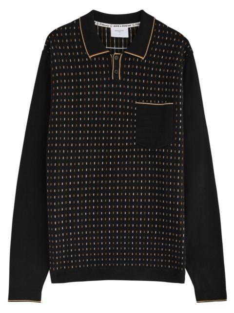 PERCIVAL Percival Kihara Striped Cotton Polo Shirt