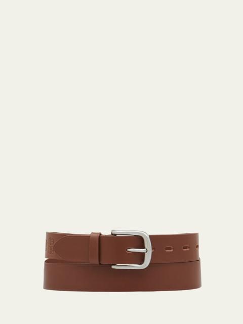 IL BISONTE Men's Classic Cowhide Leather Belt