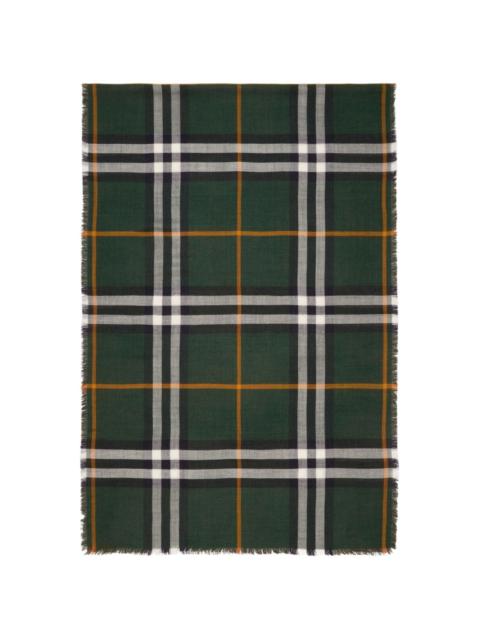 Burberry raw-cut checked scarf