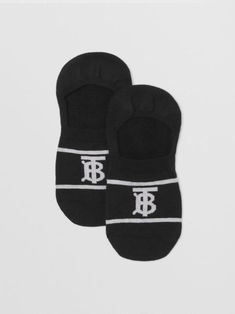 Burberry Monogram Intarsia Cotton Blend Sneaker Socks