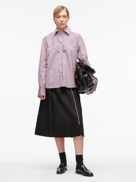 3.1 Phillip Lim Stripe Poplin Oversized Shirt