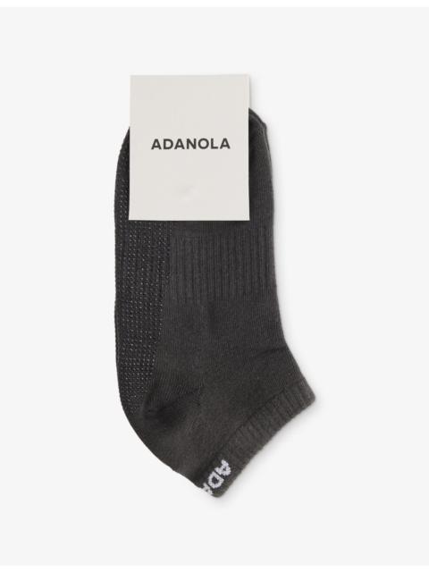ADANOLA Mid-Length Pilates Grip Cotton-Blend Socks