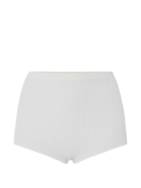 ELISABETTA FRANCHI ribbed-knit shorts