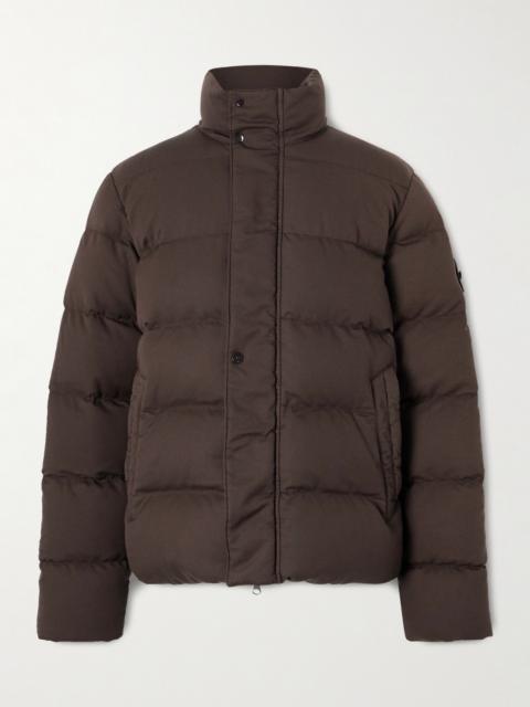 Stone Island STONE ISLAND GHOST Garment-Dyed Quilted Virgin Wool-Twill Down Jacket