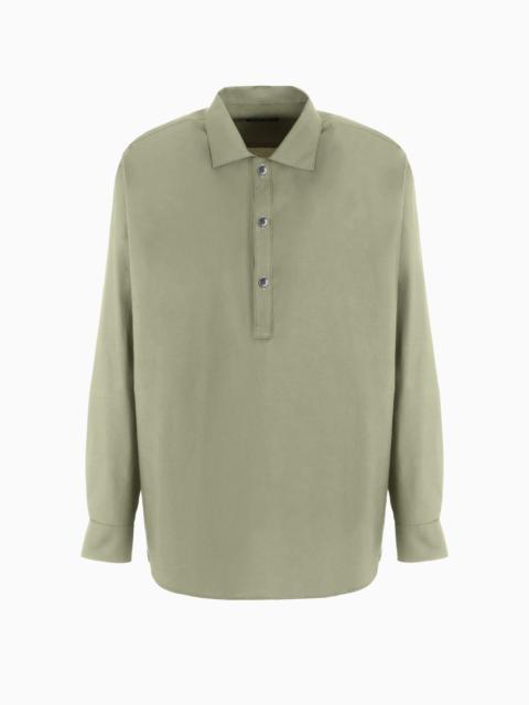 GIORGIO ARMANI ASV cotton and silk polo shirt