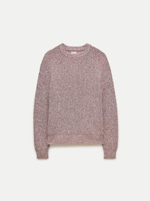 J.CREW Rib-knit sweater in marled cotton