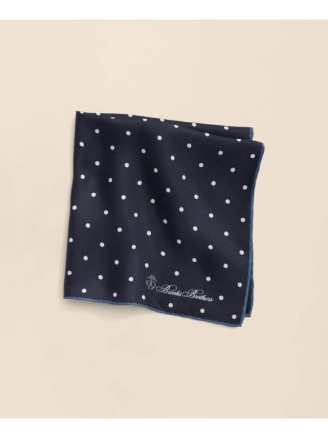 Brooks Brothers Small Dot Silk Pocket Square