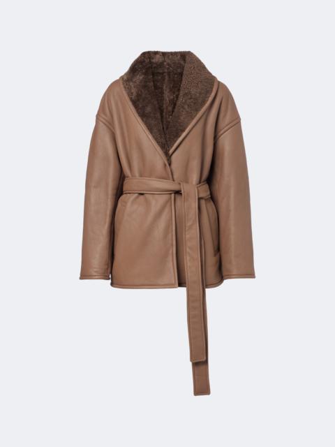 JOSEPH Manu shearling-lined leather coat
