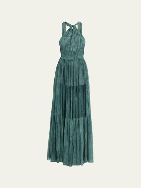 ULLA JOHNSON Freesia Sleeveless Silk Chiffon Gown