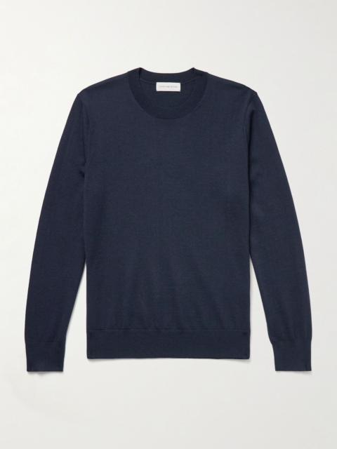 Dries Van Noten Merino Wool Sweater Navy