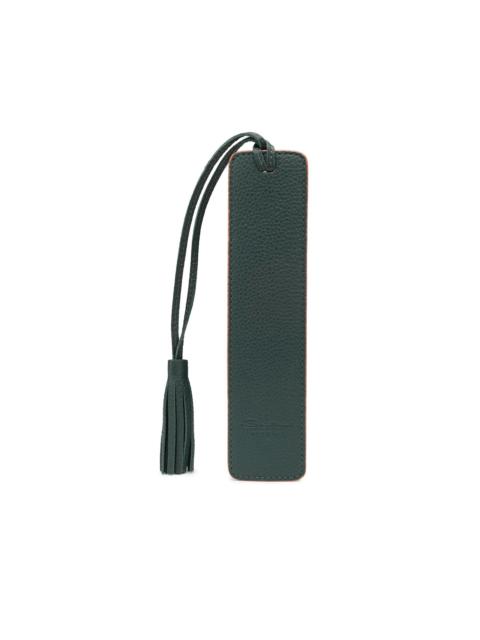 Santoni Green tumbled leather bookmark