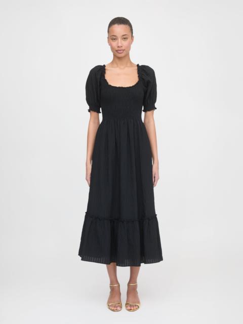 Hill House Home The Louisa Nap Dress - Black Tonal Seersucker