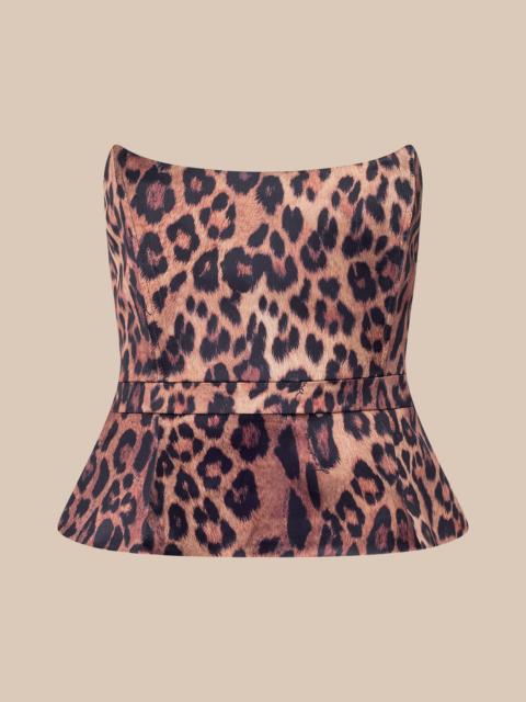 L'AGENCE Meliora Corset Peplum Top