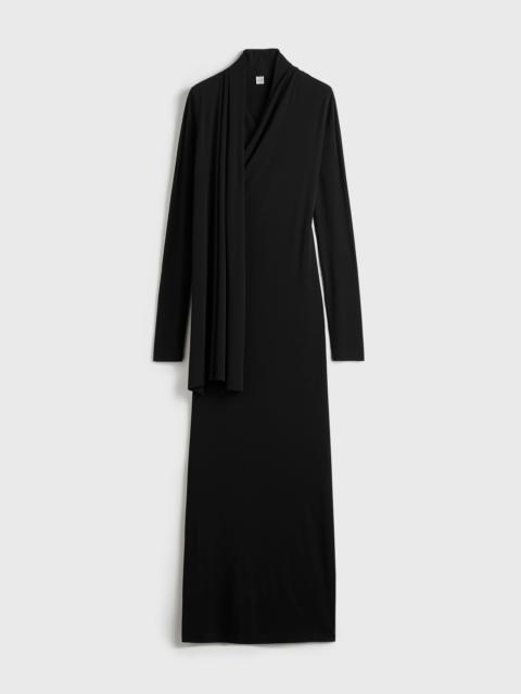 Totême Overlapped jersey dress black