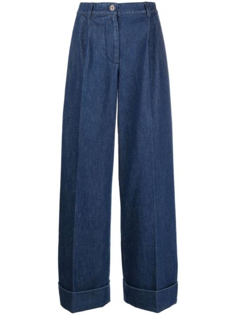 GUCCI high-waist wide-leg jeans