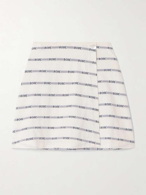【送料&関税込】Bode White Piquet Court Mini Skirt BODE Court Mini Skirt | White | FARFETCH