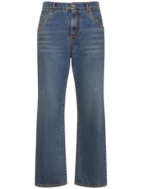 Relaxed fit cotton denim jeans