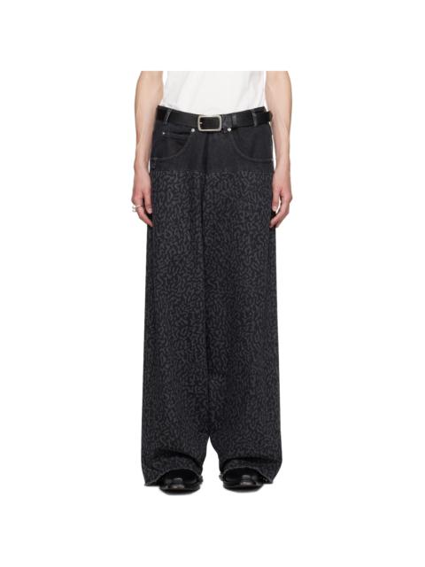 LU'U DAN Black Pleated Front Jeans
