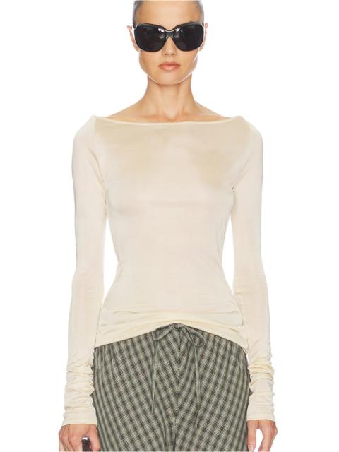 HELSA Slinky Jersey Off The Shoulder Top