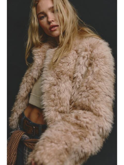 FREE PEOPLE Supernova Cropped Faux Fur Jacket