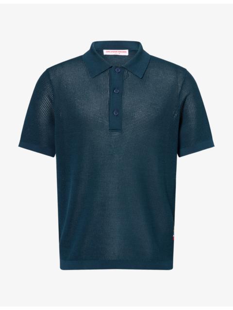 ORLEBAR BROWN Keeling Knitted Cotton-Blend Polo Shirt