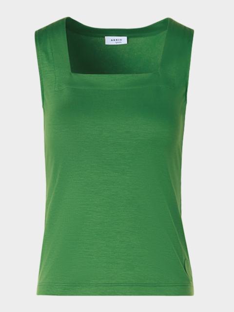 AKRIS Square-Neck Modal Stretch Jersey Tank Top