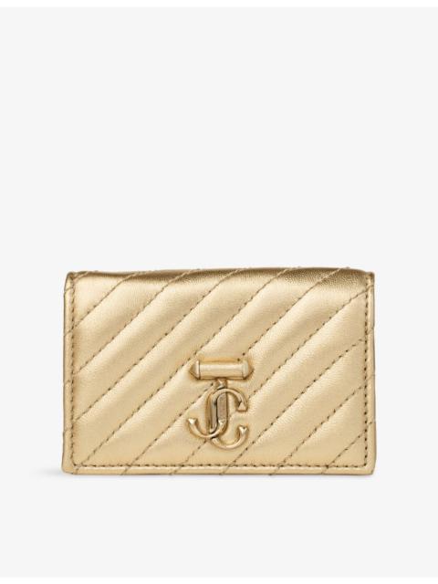 JIMMY CHOO Curve Nello Quilted Leather Cardholder