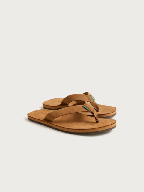 J.CREW Nubuck leather flip-flops