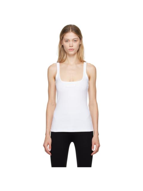 VERSACE White Logo Patch Tank Top