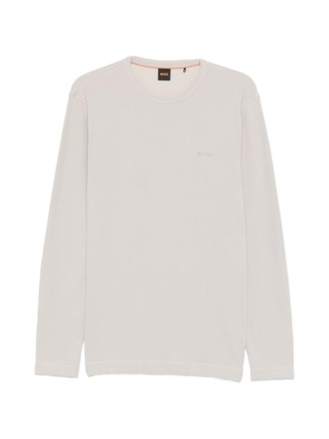 BOSS textured T-shirt