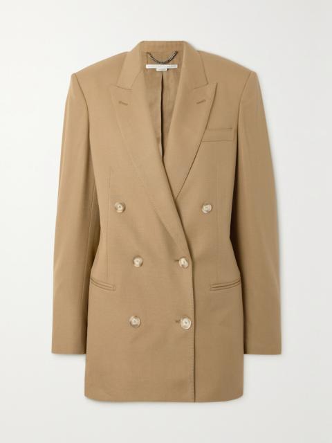 Stella McCartney Double-breasted Grain De Poudre Blazer