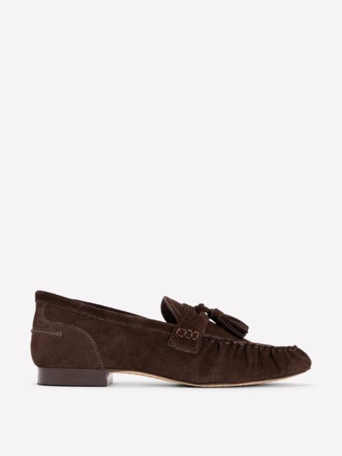 BODEN Soft Ruched Loafers-Chocolate