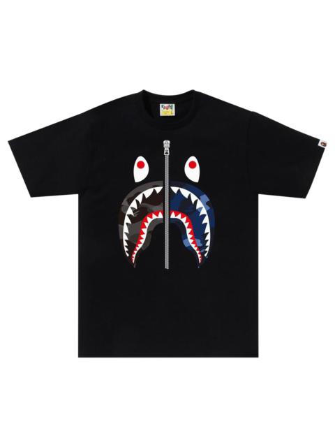 BAPE Color Camo Separate Shark Tee 'Black'