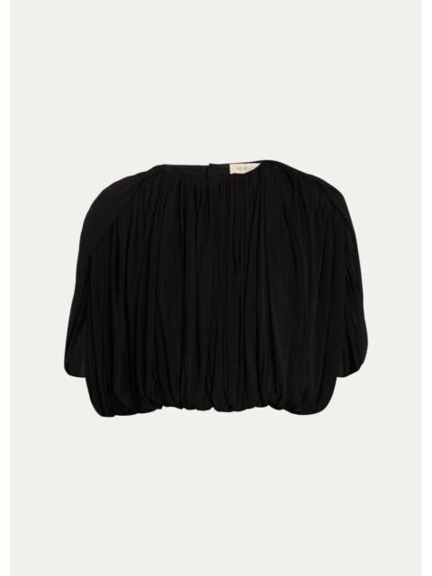 HEIRLOME Louise Shirred Jersey Crop Top