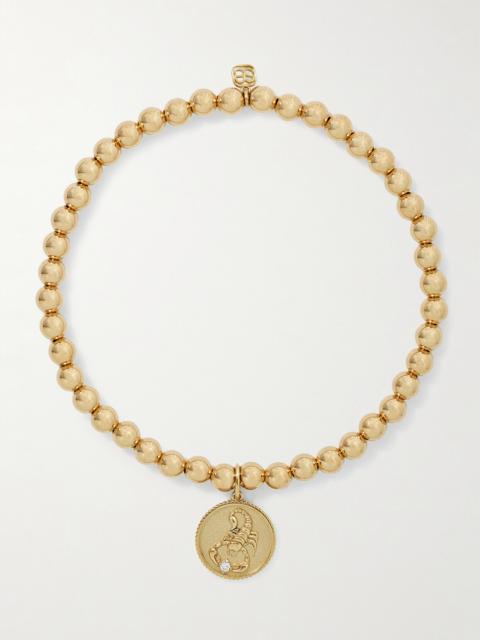 SYDNEY EVAN Scorpio 14-karat Gold Diamond Bracelet