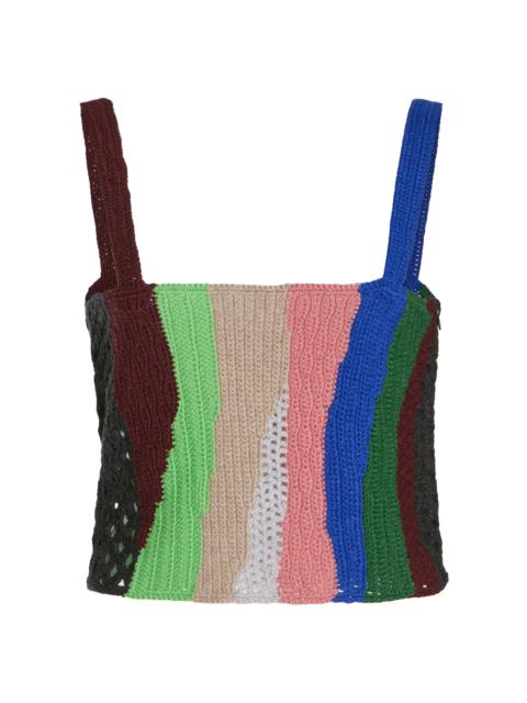GABRIELA HEARST Bora Knit Crop Top in Cashmere