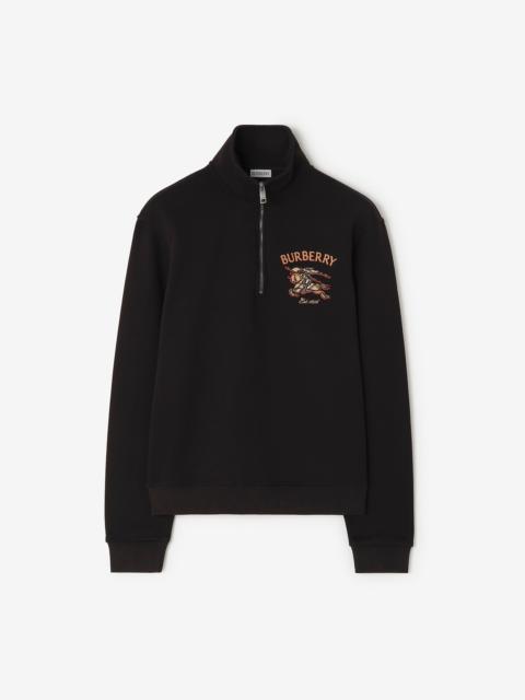 Burberry Knight Check Cotton Half-zip Sweater