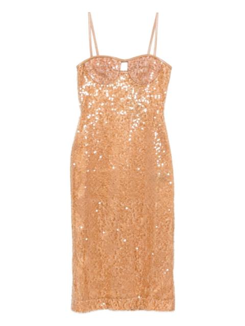David Koma sequin-embellished midi dress