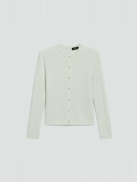 Theory Cable-Knit Cardigan in Cashmere