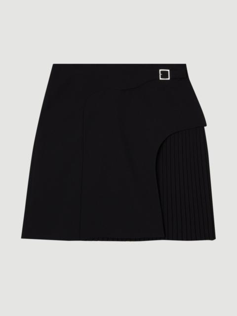 KAREN MILLEN Tailored Buckle Detail Pleated Mini Skirt