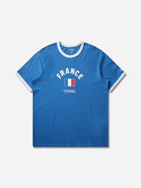 Levi's Men's France Ringer T-Shirt Blue