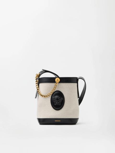 VERSACE Pivot Mini Canvas Bucket Bag