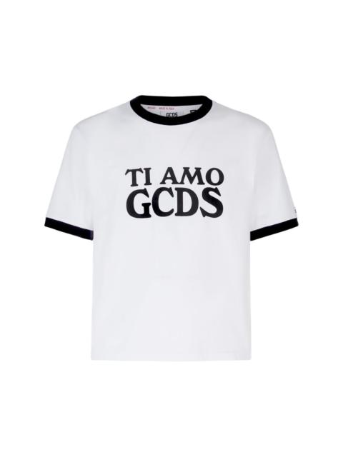 GCDS slogan-print cotton T-shirt