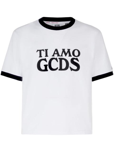 slogan-print cotton T-shirt