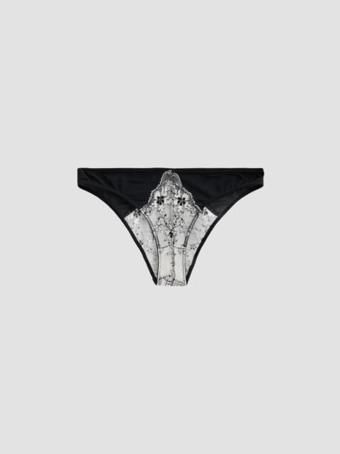 KIKI DE MONTPARNASSE Women's Noir et Blanc Lace Panties - Black
