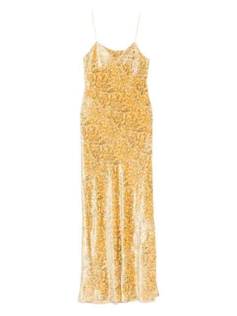 forte_forte spaghetti-strap patterned dress