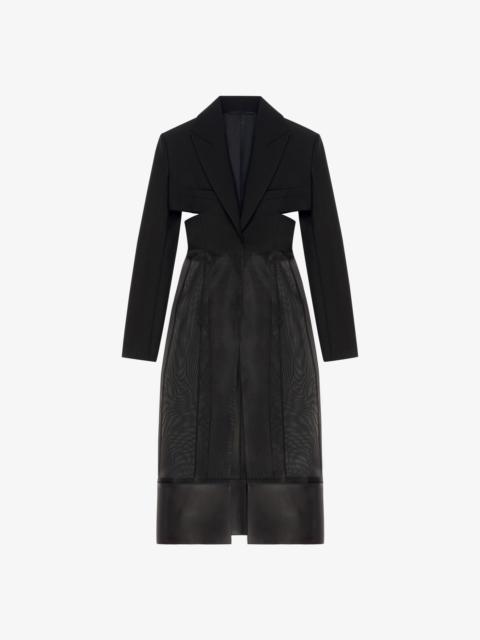 Givenchy MULTI-MATERIAL COAT WITH CUT OUT
