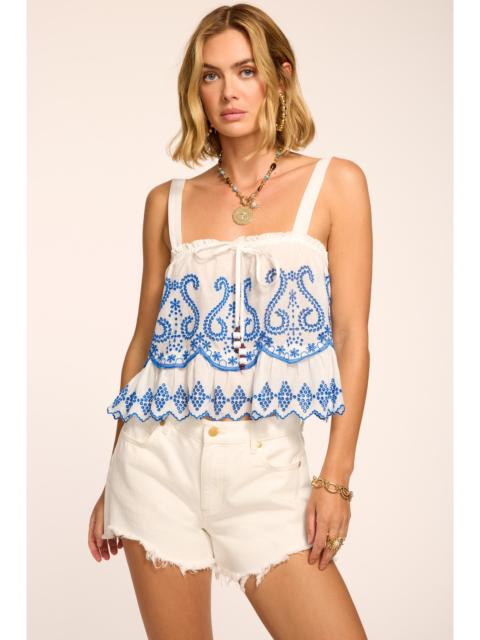 RAMY BROOK Leighton Embroidered Coverup Tank Top